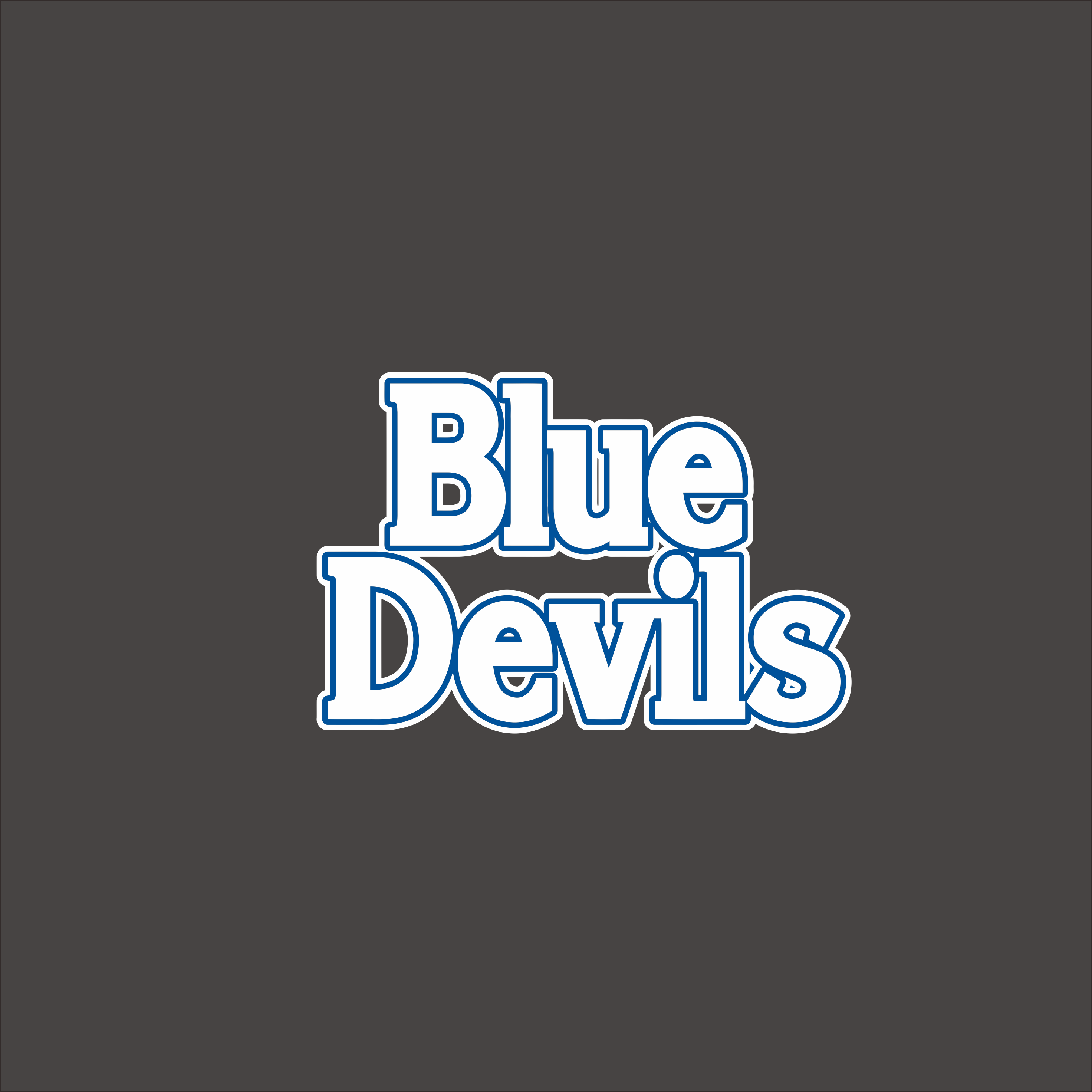 White Duke Blue Devils 1978-Pres Wordmark Logo v5 diy DTF decal sticker